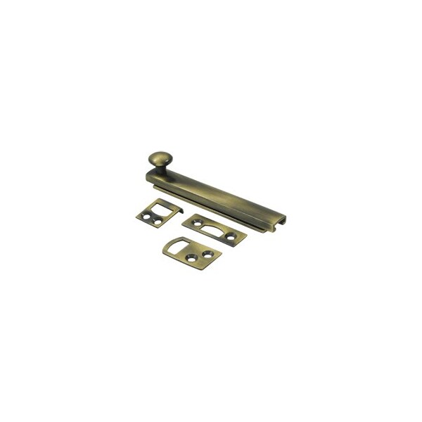 Concealed Screw Surface Bolt Window Latch Antique Brass, 10PK